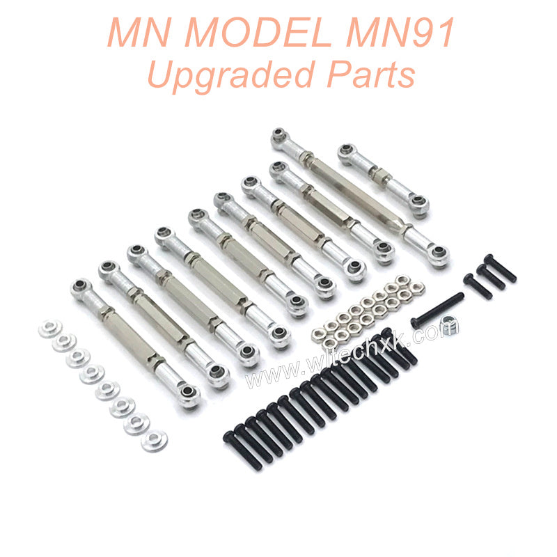 23-MNMODEL-MN91-rc-car-Upgrades-Parts-Connect-Rods-Silver