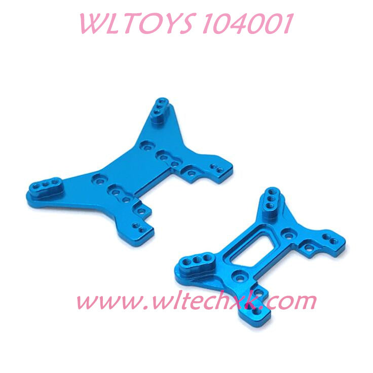 WLTOYS 104001 RC Racing Car Front and Rear Shock Tower Upgrade