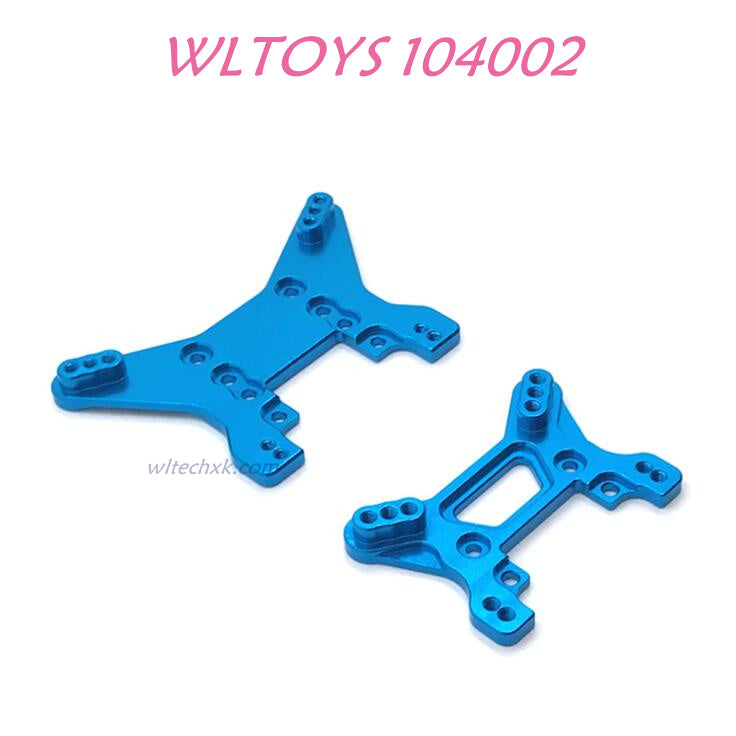 WLTOYS 104002 Front and Rear Shock Tower Upgrade 1/10 brushless 4WD Brushless 60km/h RC Car blue