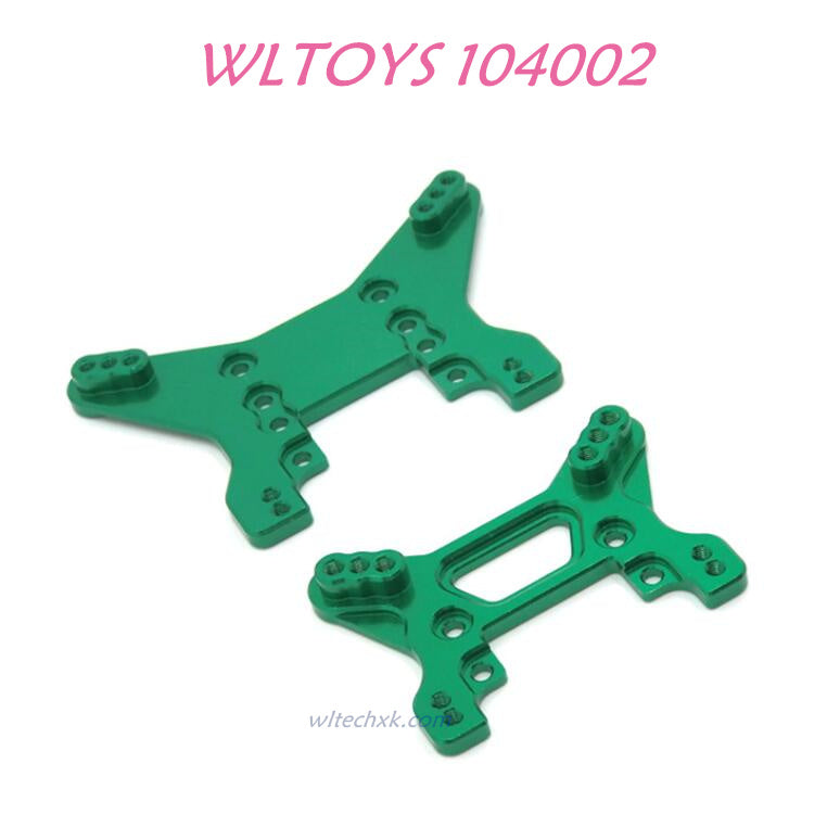 WLTOYS 104002 Front and Rear Shock Tower Upgrade 1/10 brushless 4WD Brushless 60km/h RC Car green
