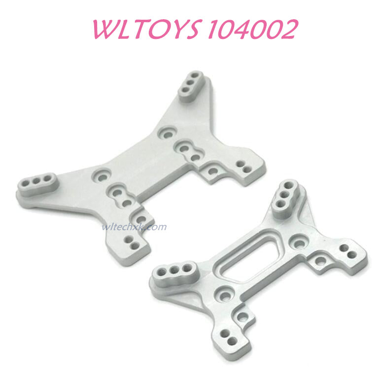 WLTOYS 104002 Front and Rear Shock Tower Upgrade 1/10 brushless 4WD Brushless 60km/h RC Car silver
