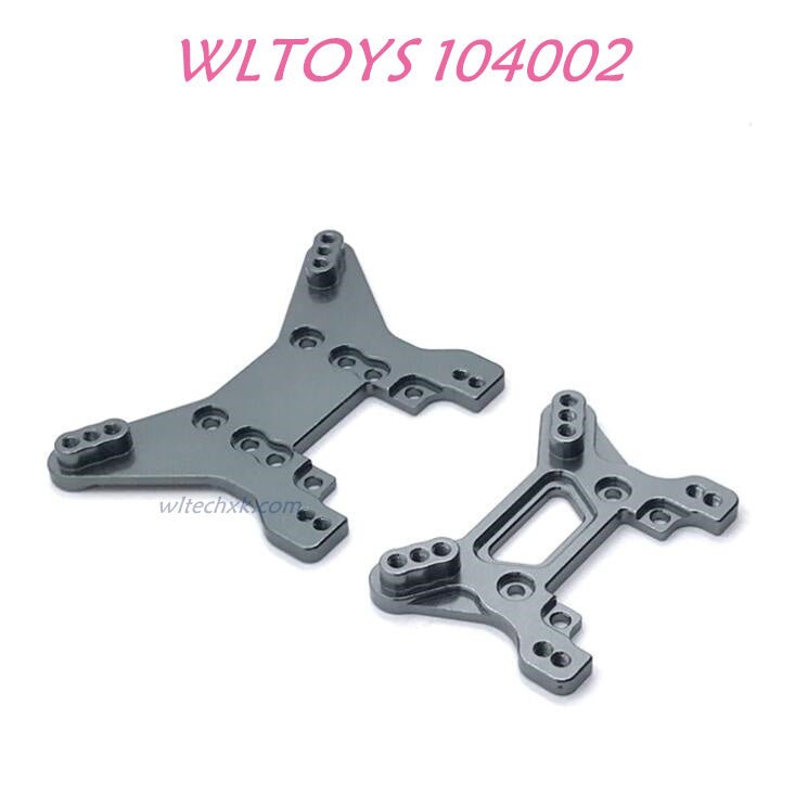 WLTOYS 104002 Front and Rear Shock Tower Upgrade 1/10 brushless 4WD Brushless 60km/h RC Car  Titanium color