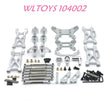 WLTOYS 104002 Metal Kit Upgrade 1/10 brushless 4WD Brushless 60km/h RC Car silver