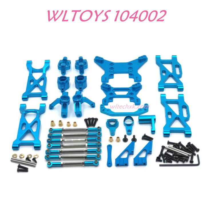 WLTOYS 104002 Metal Kit Upgrade 1/10 brushless 4WD Brushless 60km/h RC Car blue