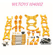 WLTOYS 104002 Metal Kit Upgrade 1/10 brushless 4WD Brushless 60km/h RC Car yellow