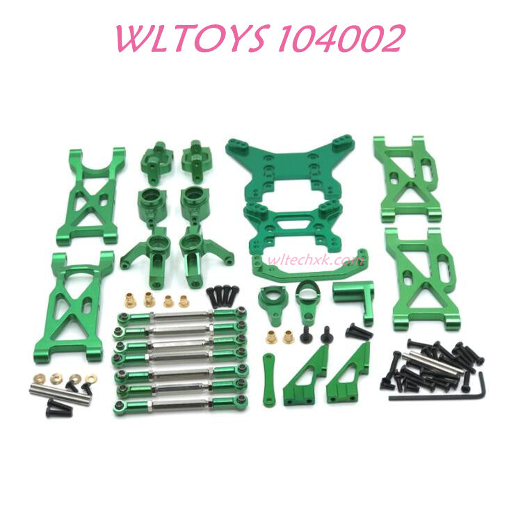 WLTOYS 104002 Metal Kit Upgrade 1/10 brushless 4WD Brushless 60km/h RC Car green