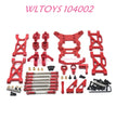 WLTOYS 104002 Metal Kit Upgrade 1/10 brushless 4WD Brushless 60km/h RC Car red