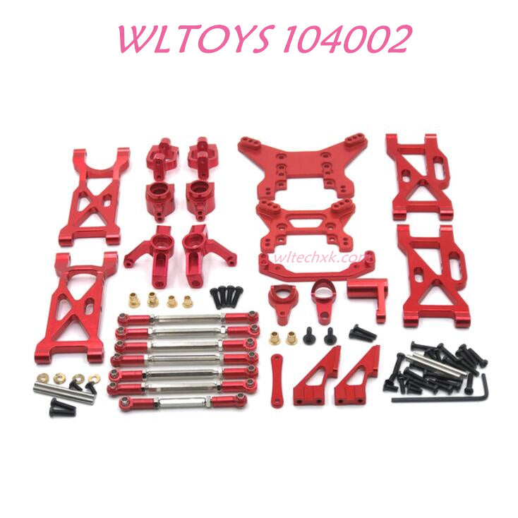 WLTOYS 104002 Metal Kit Upgrade 1/10 brushless 4WD Brushless 60km/h RC Car red