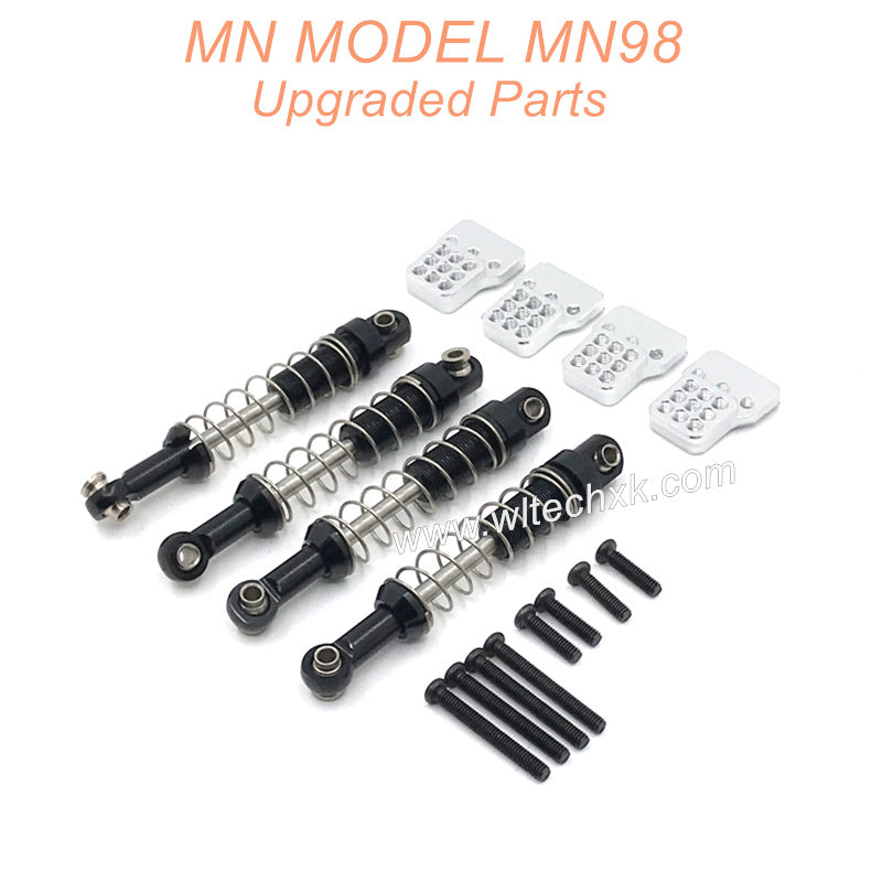 26-MN-MODEL-MN98-D98-Upgrades-Parts-Metal-Shock-and-Seat-Black  