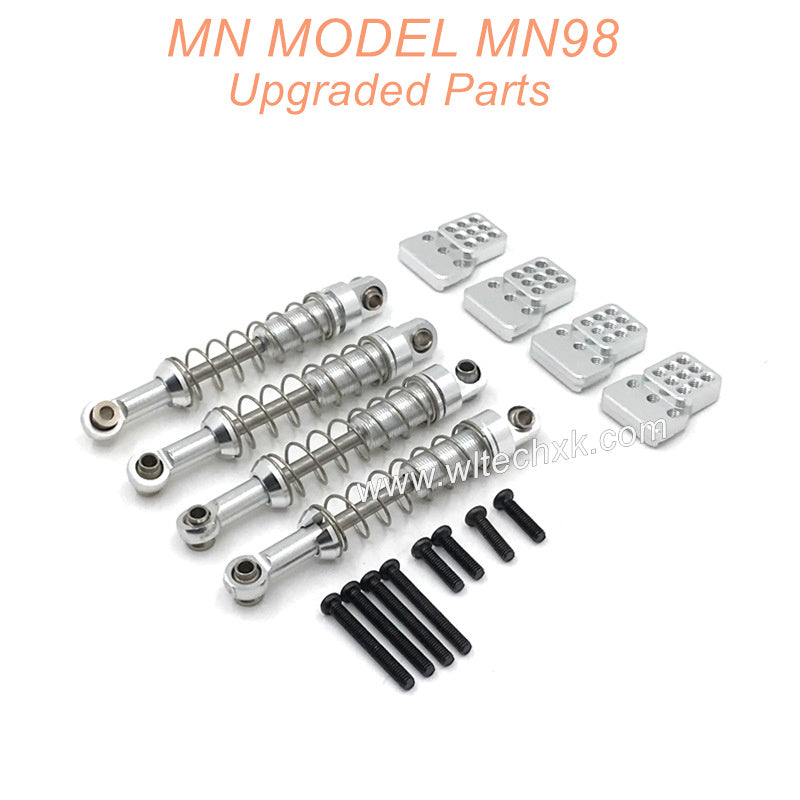 26-MN-MODEL-MN98-D98-Upgrades-Parts-Metal-Shock-and-Seat-Silver  