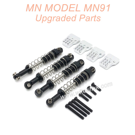 26-MNMODEL-MN91-rc-car-Upgrades-Parts-Metal-Shock-and-Seat-Black  