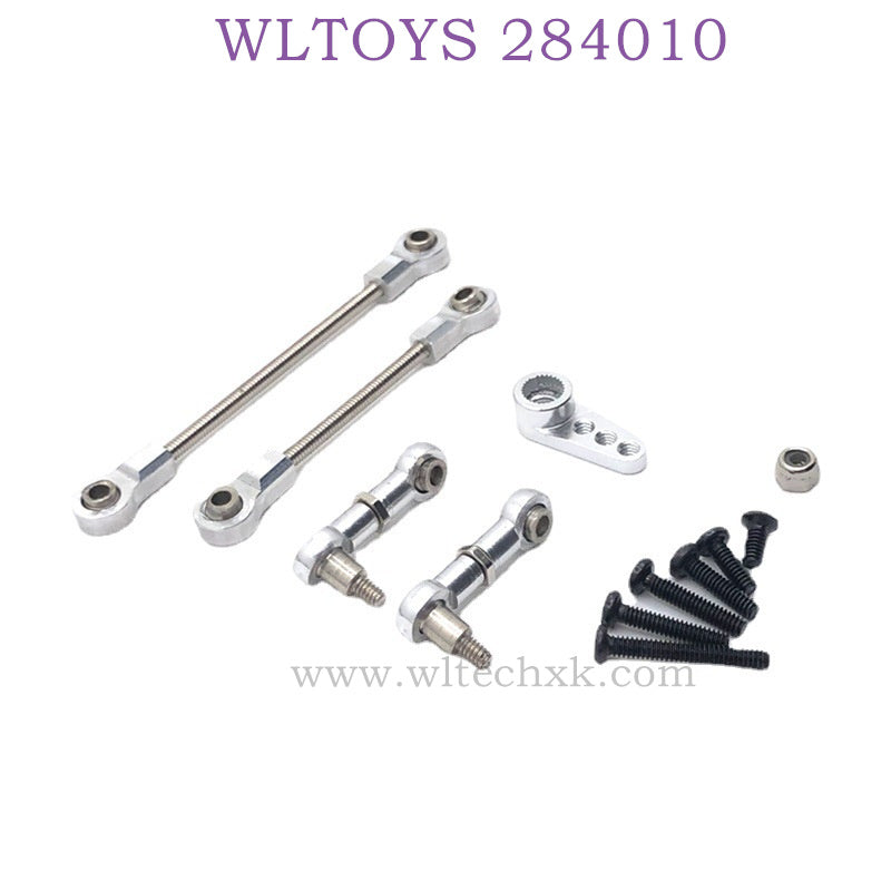 Upgrade parts of WLTOYS 284010 RC Car Connect Rod Servo Rod silver