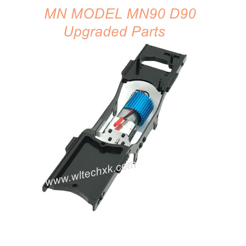 28-MNMODEL-D90-MN90-rc-car-Upgrades-Parts-Metal-Body-Frame-with-Motor-Black