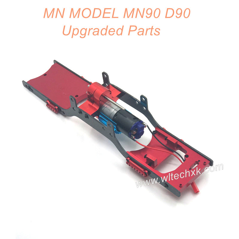 28-MNMODEL-D90-MN90-rc-car-Upgrades-Parts-Metal-Body-Frame-with-Motor-Red-1