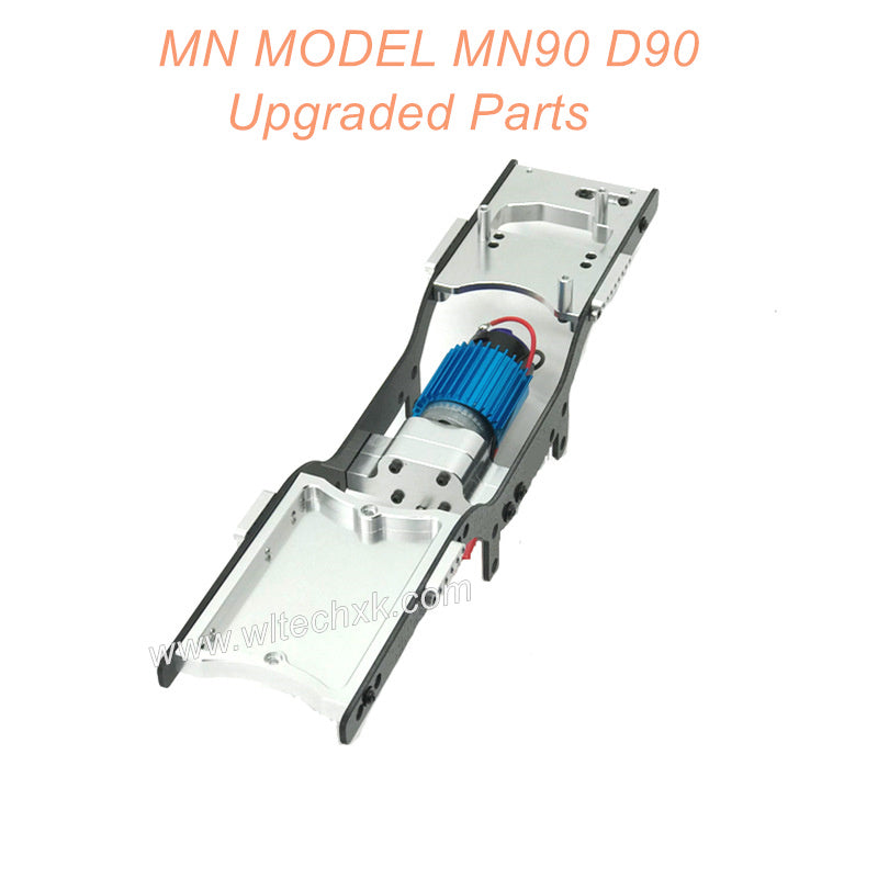 28-MNMODEL-D90-MN90-rc-car-Upgrades-Parts-Metal-Body-Frame-with-Motor-Silver