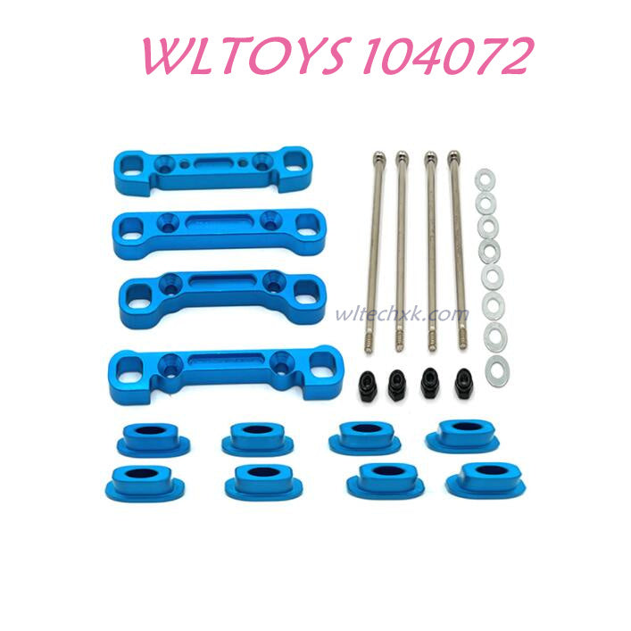 Upgrade part of WLTOYS 104072 Fixing kit for Rear and Front Swing Arm 1/10 4WD 2.4Ghz 60km/h RC Car RTR blue
