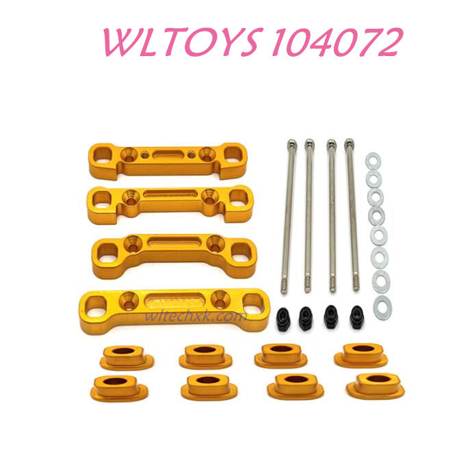Upgrade part of WLTOYS 104072 Fixing kit for Rear and Front Swing Arm 1/10 4WD 2.4Ghz 60km/h RC Car RTR gold