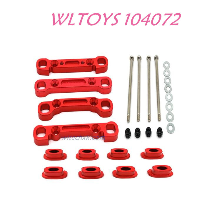 Upgrade part of WLTOYS 104072 Fixing kit for Rear and Front Swing Arm 1/10 4WD 2.4Ghz 60km/h RC Car RTR red