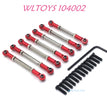 WLTOYS 104002 Adjustable pull rod Upgrade 1/10 brushless 4WD Brushless 60km/h RC Car red