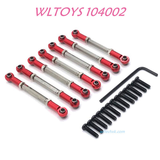 WLTOYS 104002 Adjustable pull rod Upgrade 1/10 brushless 4WD Brushless 60km/h RC Car red