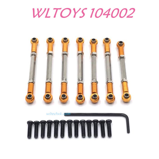 WLTOYS 104002 Adjustable pull rod Upgrade 1/10 brushless 4WD Brushless 60km/h RC Car gold