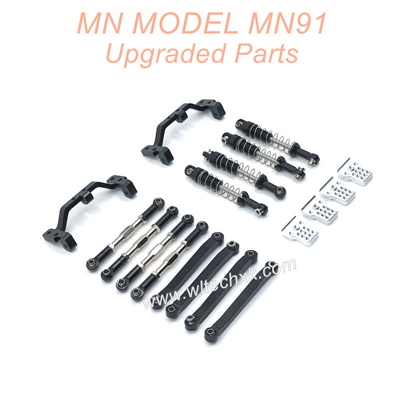 30-MNMODEL-MN91-rc-car-Upgrades-Parts-Shock -Connect-Rods-and-Fixing-Seat-Black  