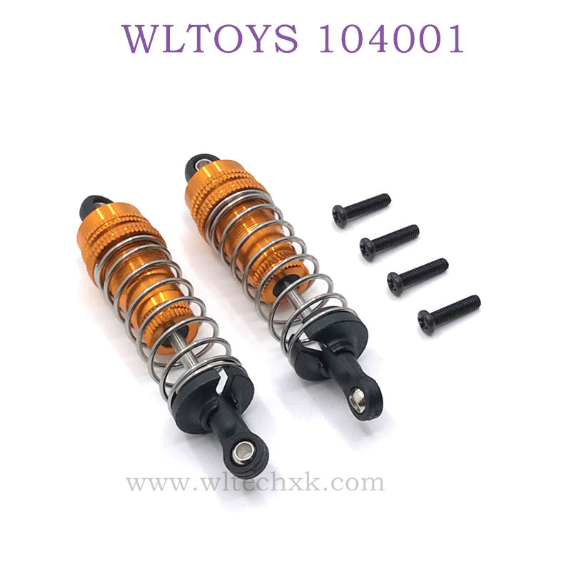 WLTOYS 124016 RC Car Upgrade parts Shock Absorbers gold