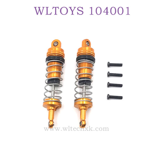 WLTOYS 124016 RC Car Upgrade parts Metal Shock Absorbers yellow