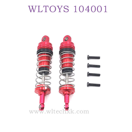 WLTOYS 124016 RC Car Upgrade parts Metal Shock Absorbers red