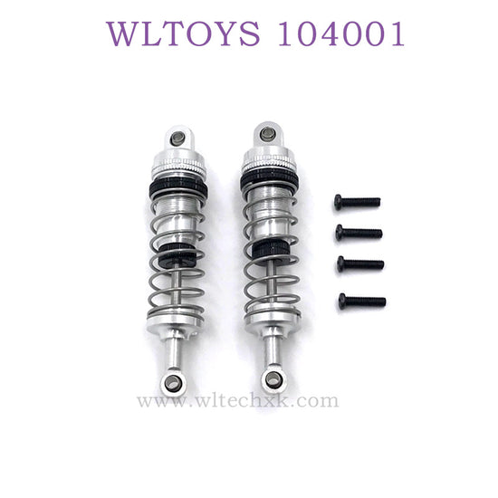 WLTOYS 124016 RC Car Upgrade parts Metal Shock Absorbers silver