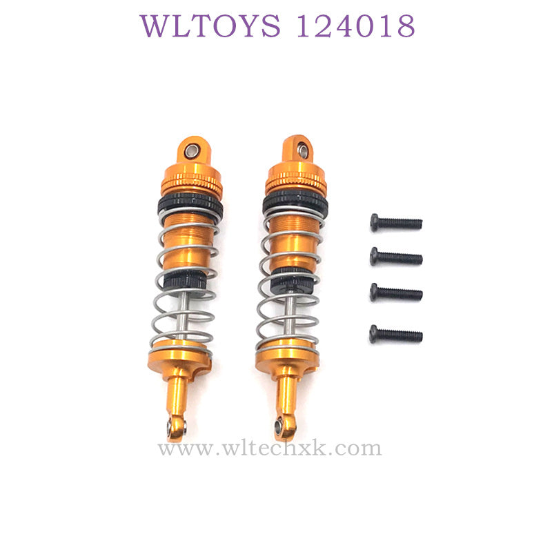 WLTOYS 124018 RC Car Upgrade parts Metal Shock Absorbers gold