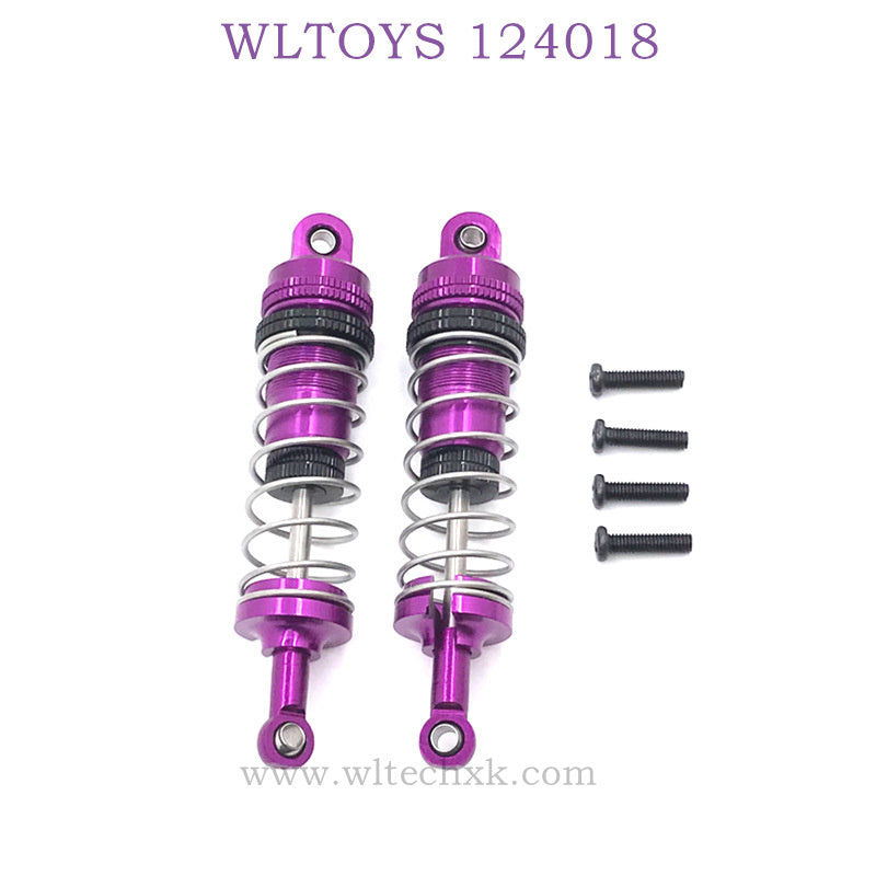 WLTOYS 124018 RC Car Upgrade parts Metal Shock Absorbers purple