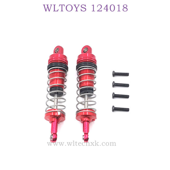 WLTOYS 124018 RC Car Upgrade parts Metal Shock Absorbers red