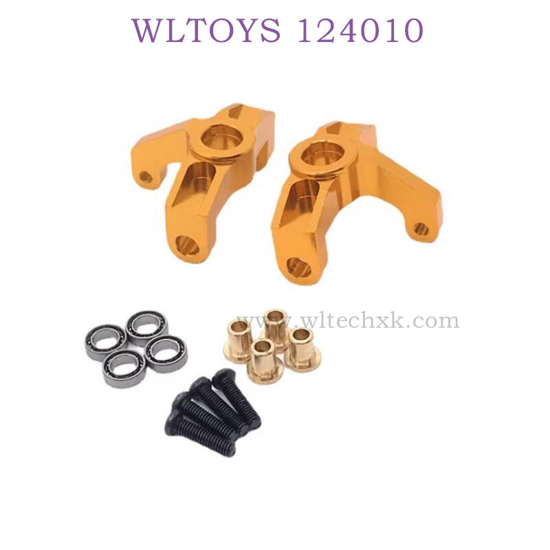 Upgrade part of WLTOYS 124010 1/12 RC Car Steering Cups gold