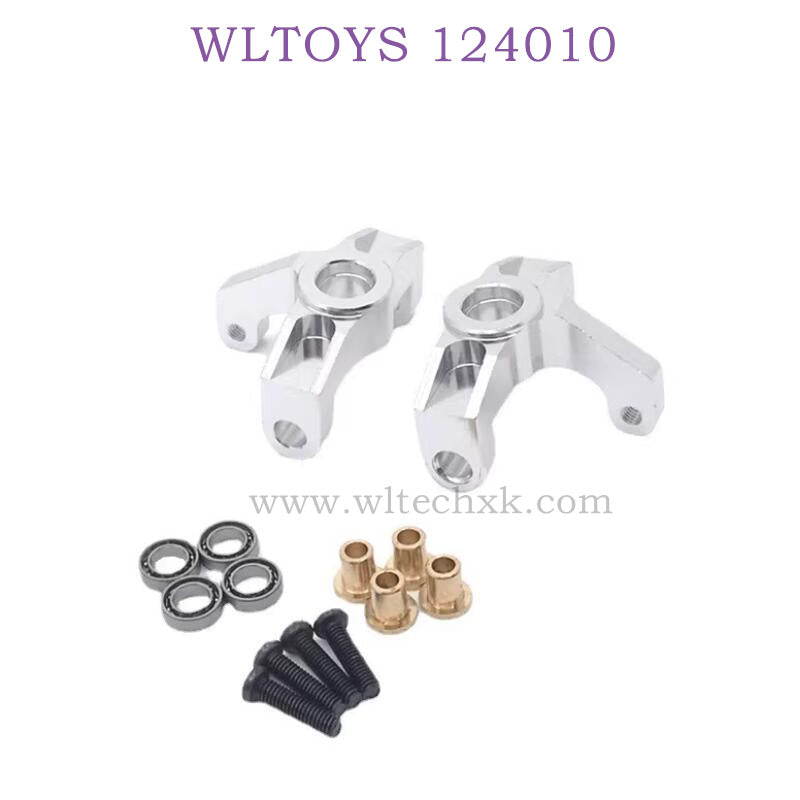 Upgrade part of WLTOYS 124010 1/12 RC Car Steering Cups silver