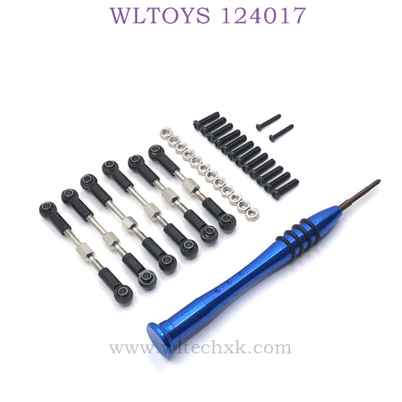 Upgrade Part of WLTOYS 124017 RC Car Connect Rod black