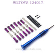 Upgrade Part of WLTOYS 124017 RC Car Connect Rod purple