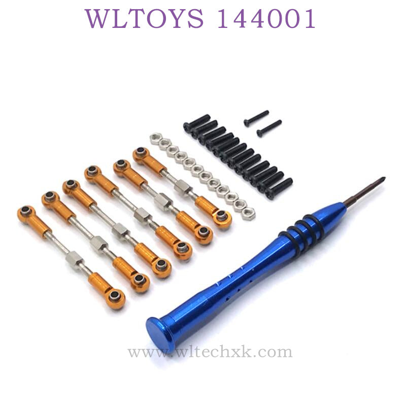 WLTOYS 144001 1/14 RC Car Upgrade parts Connect Rod gold