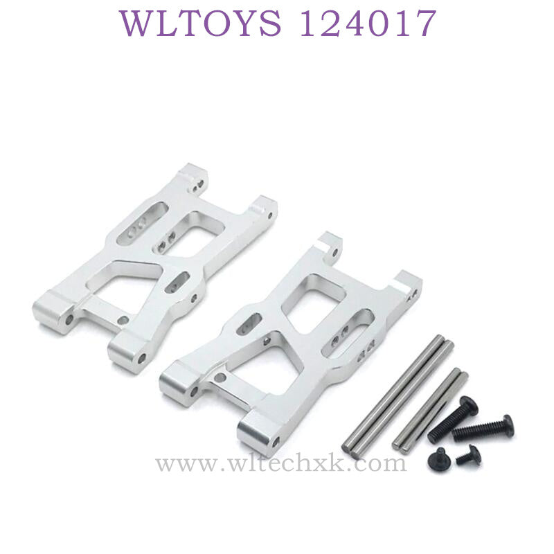 Upgrade Part of WLTOYS 124017 RC Car Front Swing Arm silver