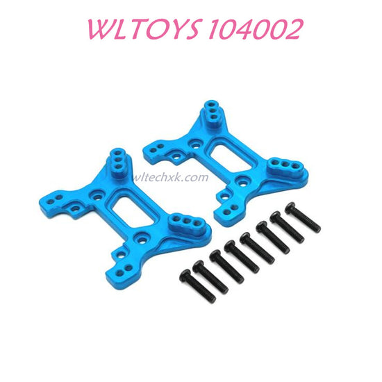 WLTOYS 104002 Front and Read Shock Tower Upgrade 1/10 Brushless 60km/h RC Car blue