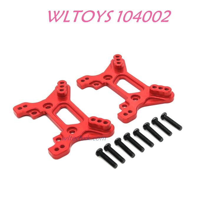 WLTOYS 104002 Front and Read Shock Tower Upgrade 1/10 Brushless 60km/h RC Car red