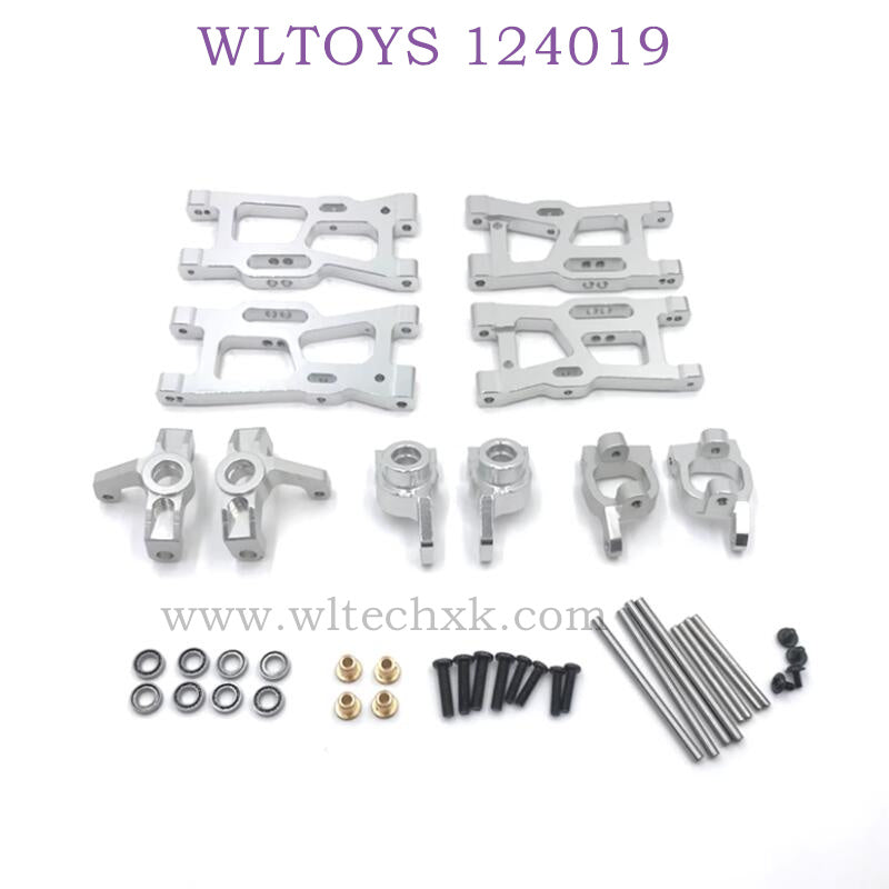 WLTOYS 124019 1/12 RC Car Upgrade parts Swing Arm and Wheel Seat silver