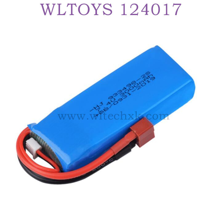 Upgrade Part of WLTOYS 124017 RC Car 7.4V 3000mAh Battery