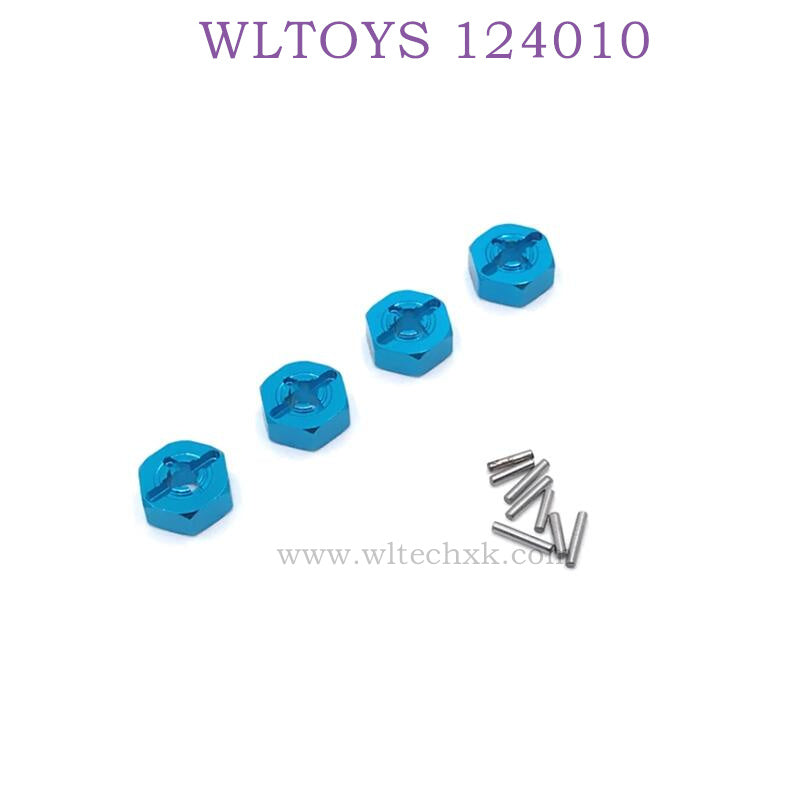 Upgrade part of WLTOYS 124010 1/12 RC Car Hex Nut blue