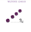 Upgrade part of WLTOYS 124010 1/12 RC Car Hex Nut purple