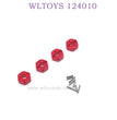 Upgrade part of WLTOYS 124010 1/12 RC Car Hex Nut red