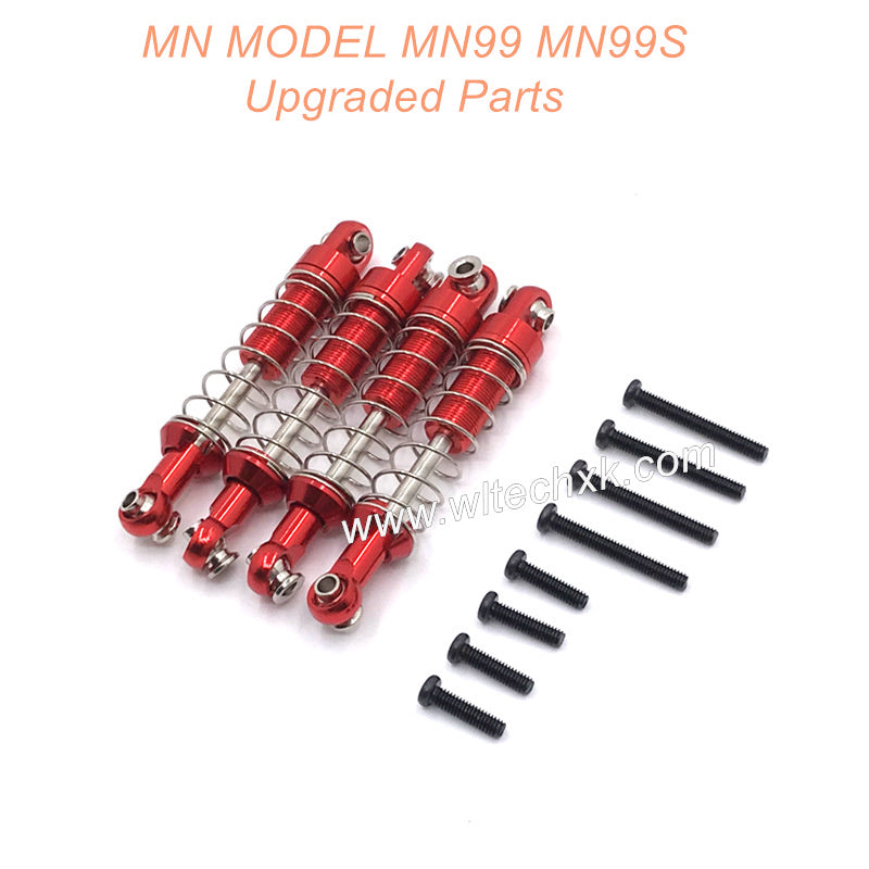 33-MN-MODEL-MN99-MN99S-Upgrades-Parts-Metal-Shocks-Red  