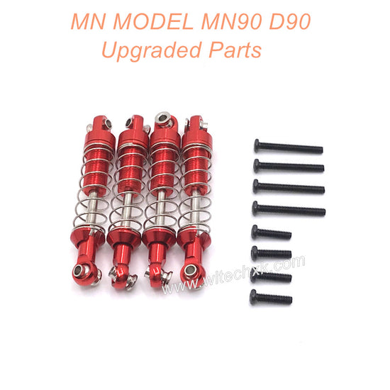 33-MNMODEL-D90-MN90-rc-car-Upgrades-Parts-Metal-Shocks-Red-1 