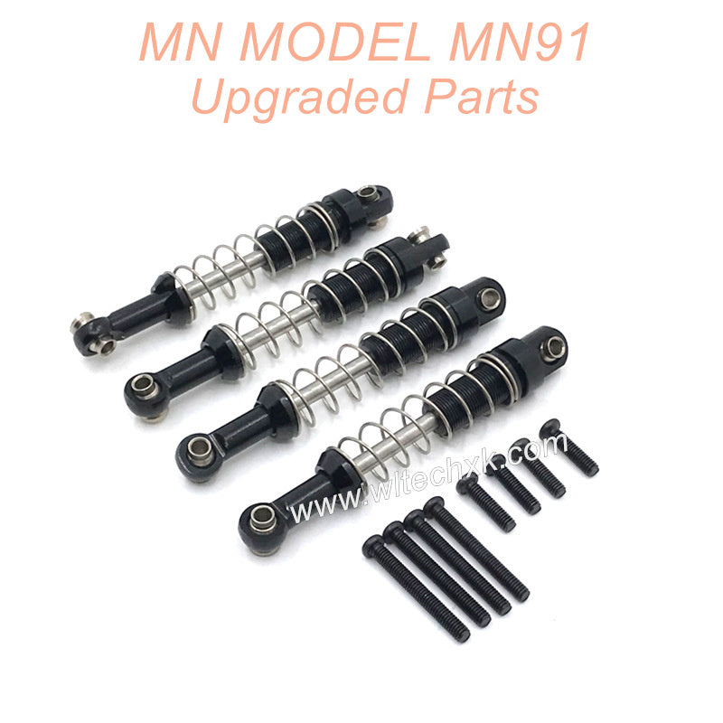 33-MNMODEL-MN91-rc-car-Upgrades-Parts-Metal-Shocks-Black  