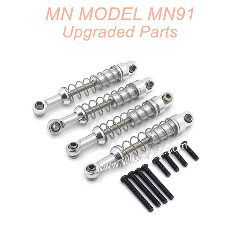 33-MNMODEL-MN91-rc-car-Upgrades-Parts-Metal-Shocks-Silver  